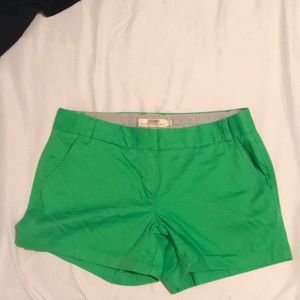 J.Crew green chino shorts